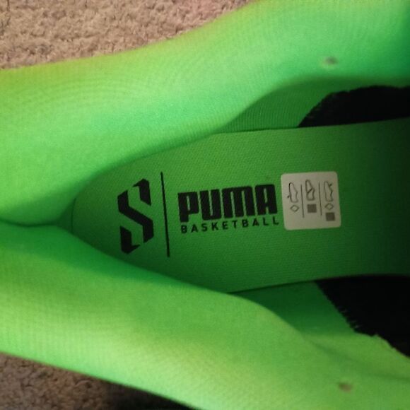 Puma Scoot Zeros 2K PUMA Black/Fluo Green 309841-01 Basketball Mens Sz 14 NIB - Picture 6 of 9